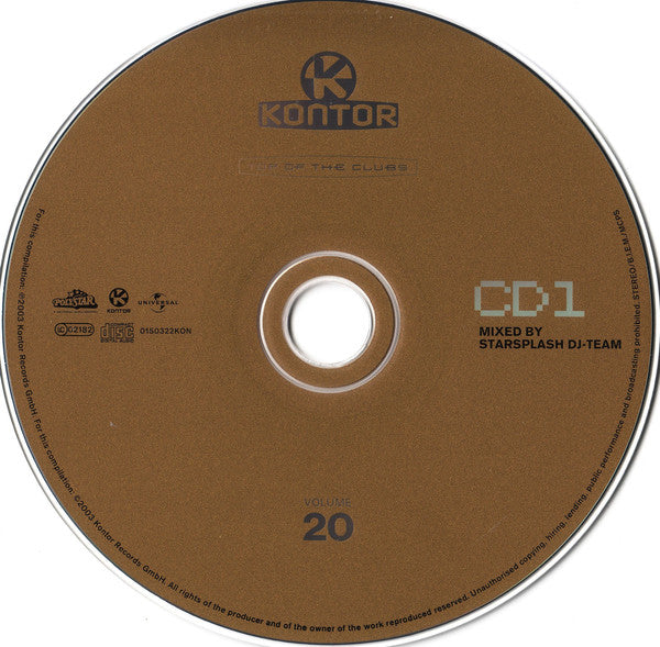 Various : Kontor - Top Of The Clubs Volume 20 (2xCD, Comp, Mixed)
