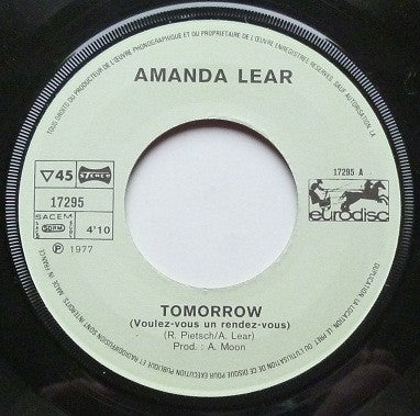 Amanda Lear : Tomorrow (7", Single)