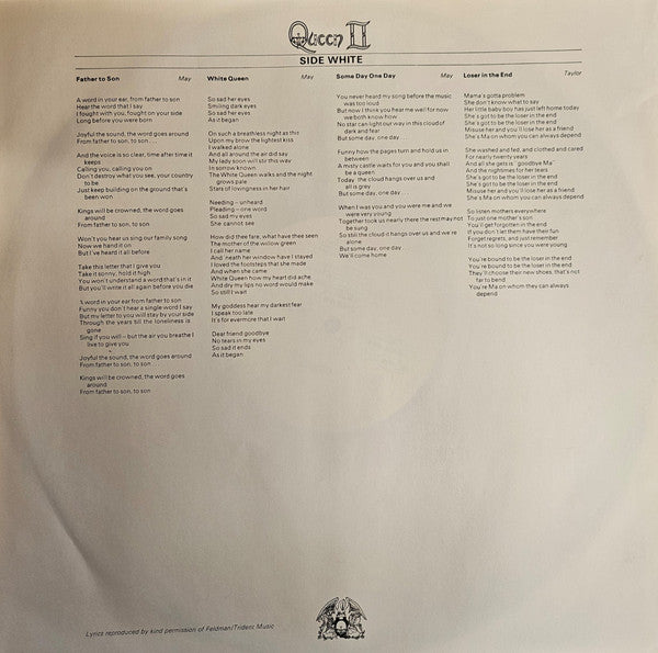 Queen : Queen II (LP, Album, RE, Gat)