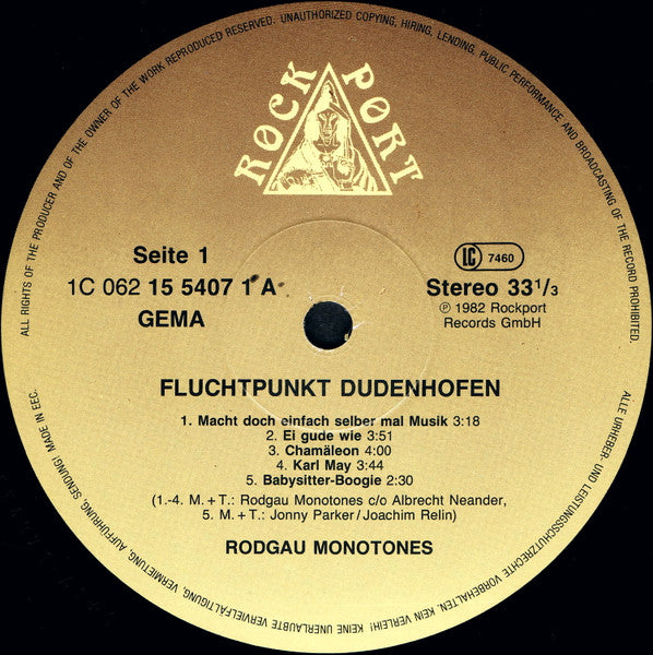Rodgau Monotones : Fluchtpunkt Dudenhofen (LP, Album, RE)