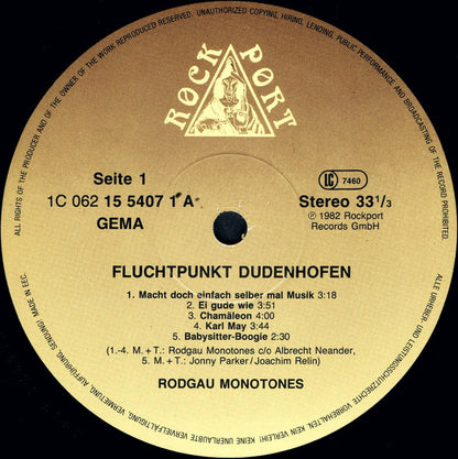 Rodgau Monotones : Fluchtpunkt Dudenhofen (LP, Album, RE)