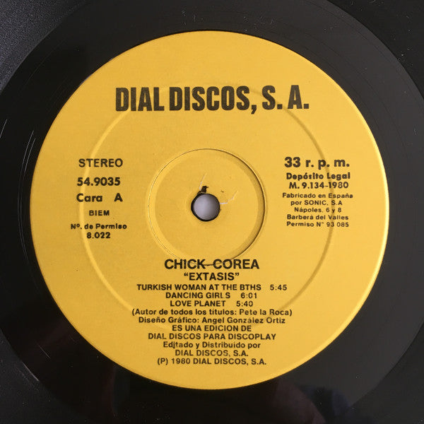 Chick Corea : Extasis (LP, Album, RE)