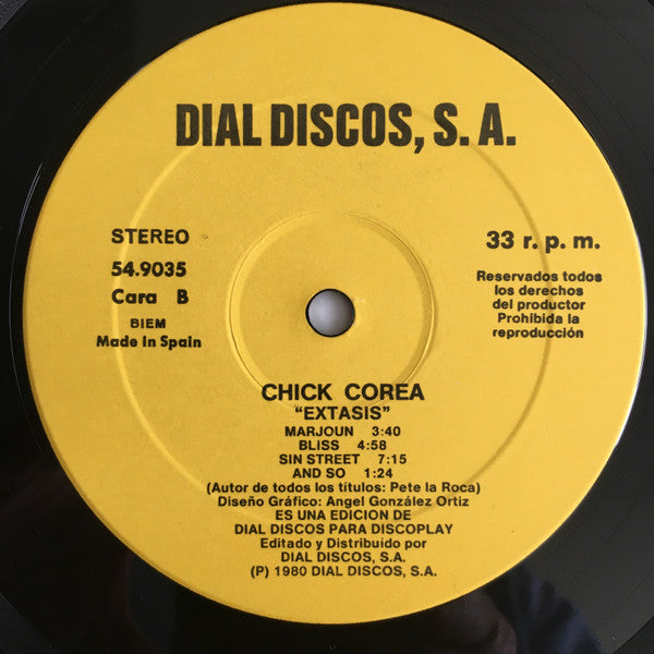 Chick Corea : Extasis (LP, Album, RE)