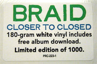 Braid : Closer To Closed (12", EP, Whi)