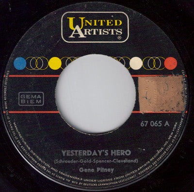 Gene Pitney : Yesterday's Hero (7", Single)