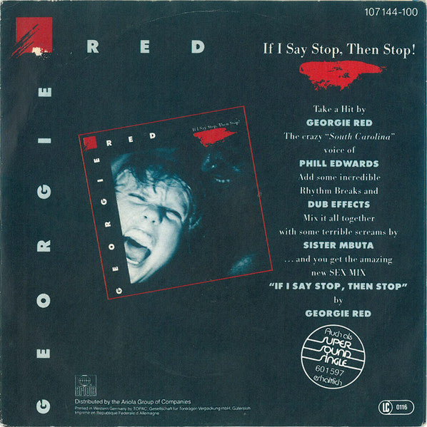 Georgie Red : If I Say Stop, Then Stop! (7", Single)