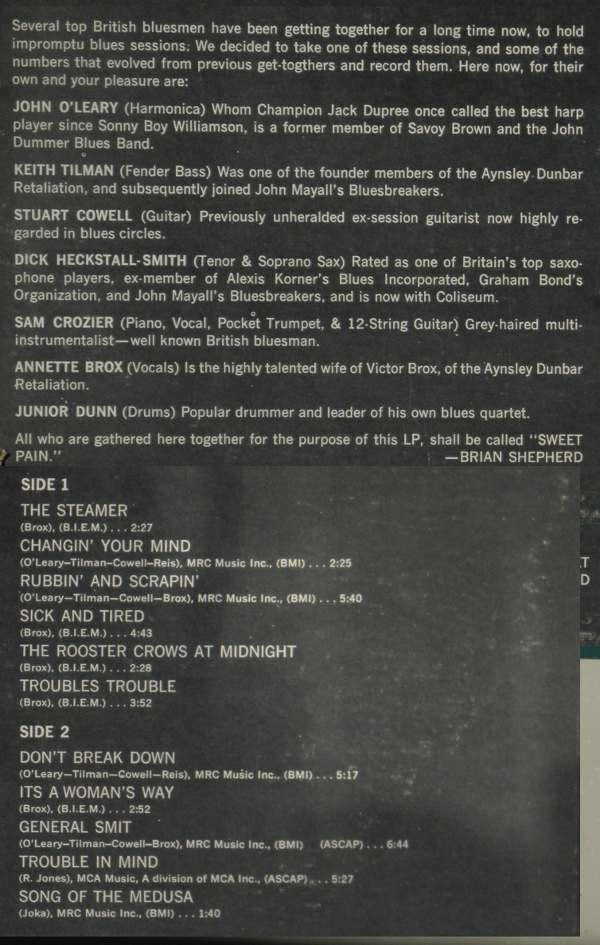 Sweet Pain (3) : England's Heavy Blues Super Session (LP, Album)