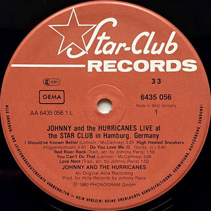 Johnny And The Hurricanes : Live At The Star Club In Hamburg, Germany (LP, Album, RE)