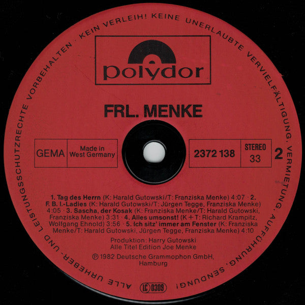 Frl. Menke : Frl. Menke (LP, Album)
