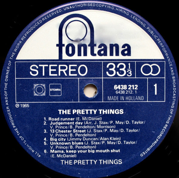 The Pretty Things : The Pretty Things (LP, Album, RE)