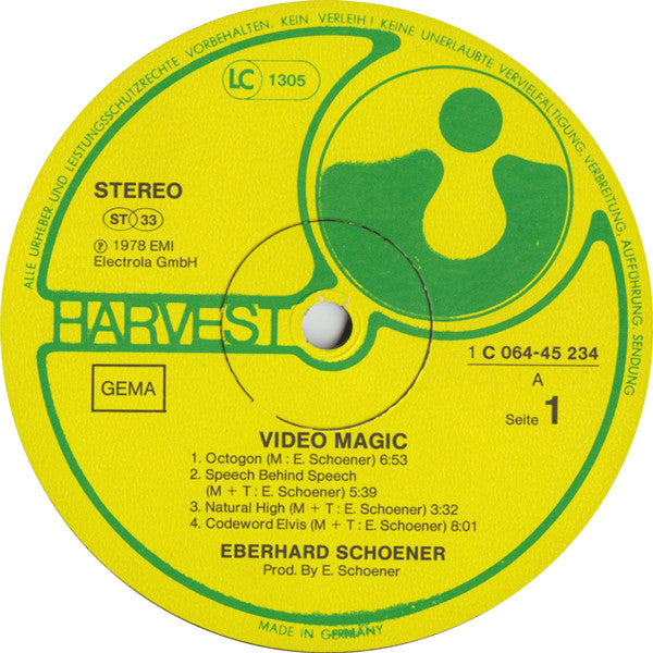Eberhard Schoener : Video Magic (LP, Album, Gat)