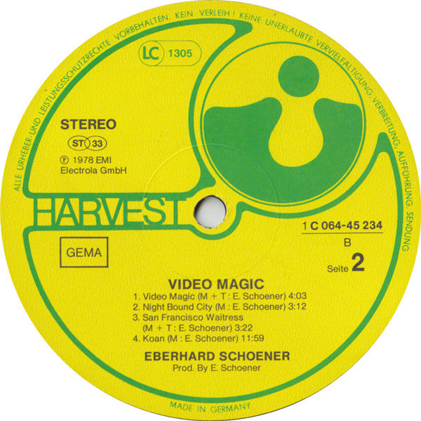 Eberhard Schoener : Video Magic (LP, Album, Gat)