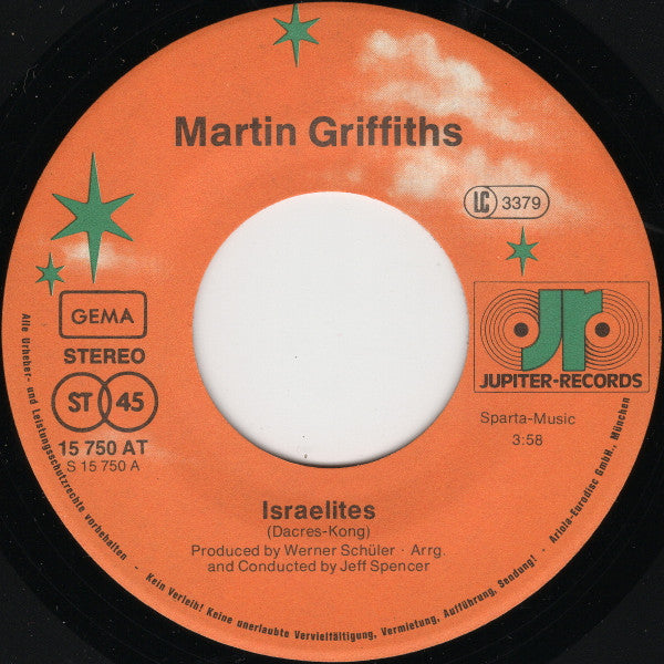 Martin Griffiths : Israelites (7", Promo)