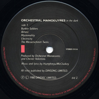 Orchestral Manoeuvres In The Dark : Orchestral Manoeuvres In The Dark (LP, Album, 2nd)