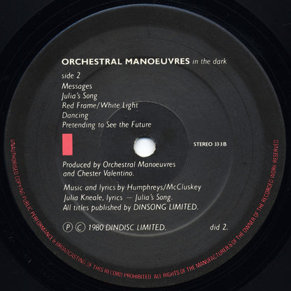 Orchestral Manoeuvres In The Dark : Orchestral Manoeuvres In The Dark (LP, Album, 2nd)