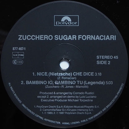 Zucchero : Madre Dolcissima / Nice (Nietzsche) Che Dice / Bambino Io, Bambino Tu (12")