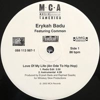 Erykah Badu Featuring Common : Love Of My Life (An Ode To Hip Hop) (12")