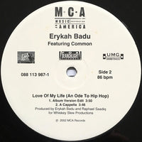 Erykah Badu Featuring Common : Love Of My Life (An Ode To Hip Hop) (12")