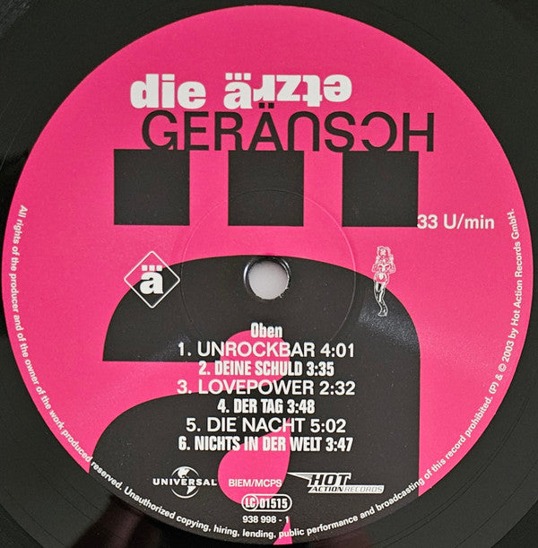 Die Ärzte : Geräusch (2xLP, Album, RE)