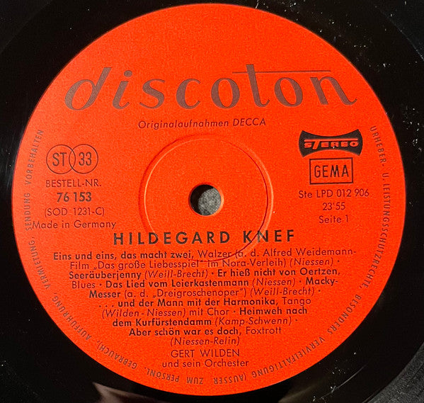 Hildegard Knef : Hildegard Knef (LP, Comp)