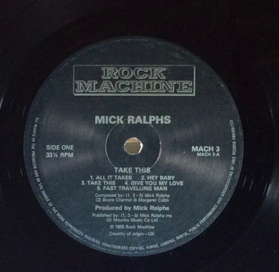 Mick Ralphs : Take This! (LP, Album)