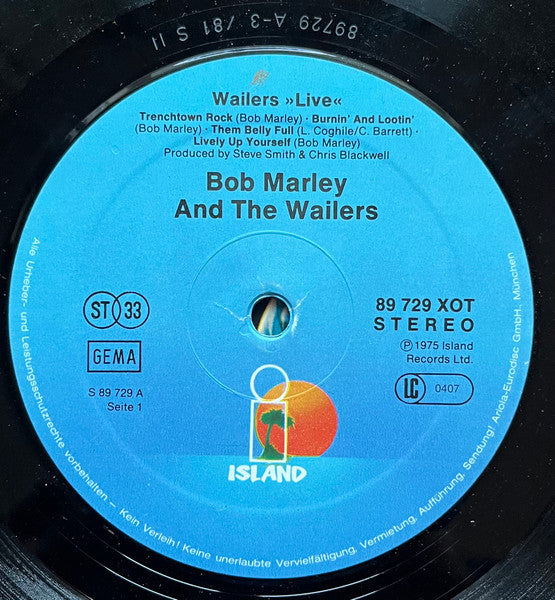 Bob Marley & The Wailers : Live! (LP, Album, RE)