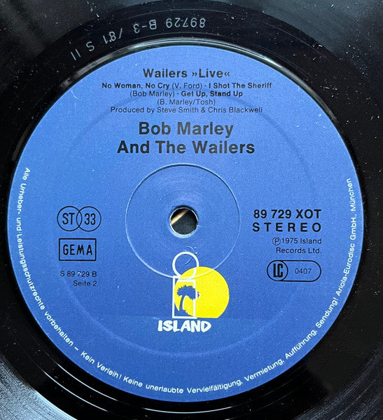 Bob Marley & The Wailers : Live! (LP, Album, RE)