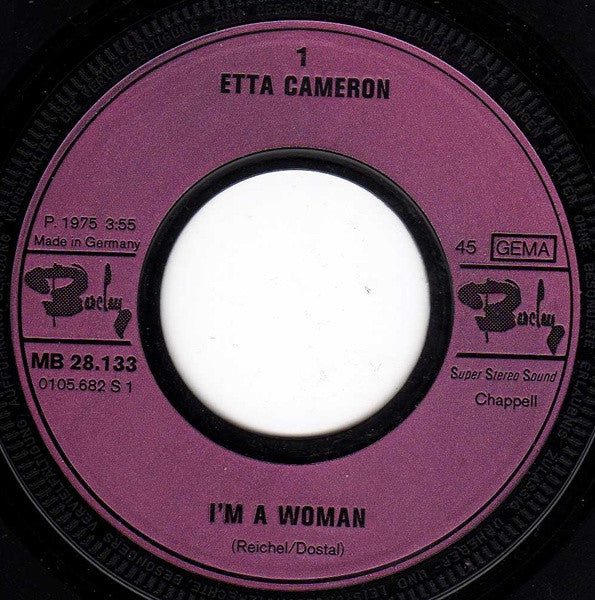 Etta Cameron : I'm A Woman (7", Single)