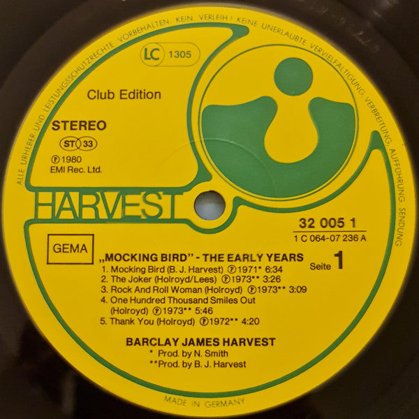 Barclay James Harvest : Mocking Bird - The Early Years (LP, Comp, Club)
