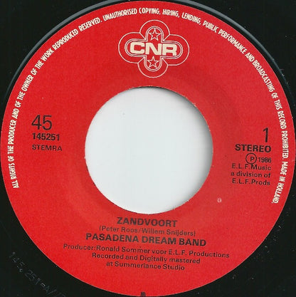 Pasadena Dream Band : Zandvoort (7", Single)
