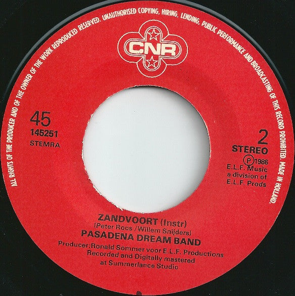 Pasadena Dream Band : Zandvoort (7", Single)