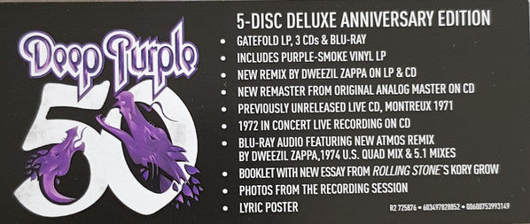 Deep Purple : Machine Head (LP, Album, RE, Pur + CD, Album, RE, RM + CD, Album)