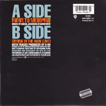 a-ha : Move To Memphis (7", Single)