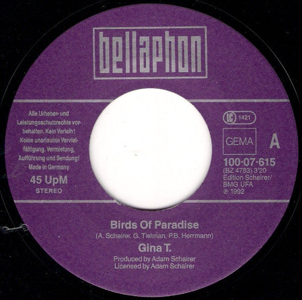 Gina T. : Birds Of Paradise (7", Single)