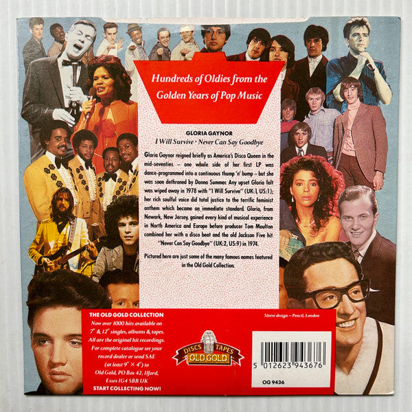 Gloria Gaynor : I Will Survive / Never Can Say Goodbye (7", Single, RE,  DA)