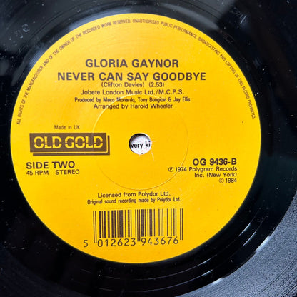Gloria Gaynor : I Will Survive / Never Can Say Goodbye (7", Single, RE,  DA)