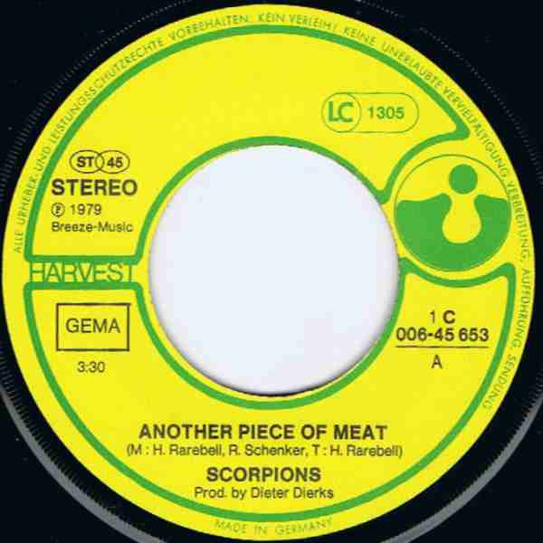Scorpions : Another Piece Of Meat (7", Single)