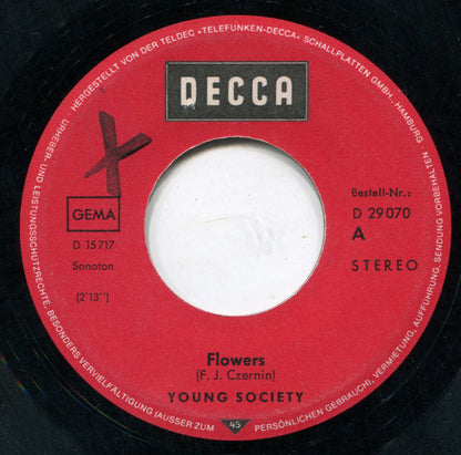 Young Society : Flowers / It's War (7", Single)