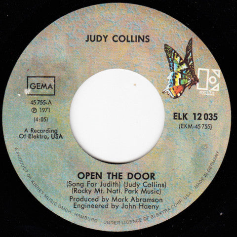 Judy Collins : Open The Door (Song For Judith) (7", Single)