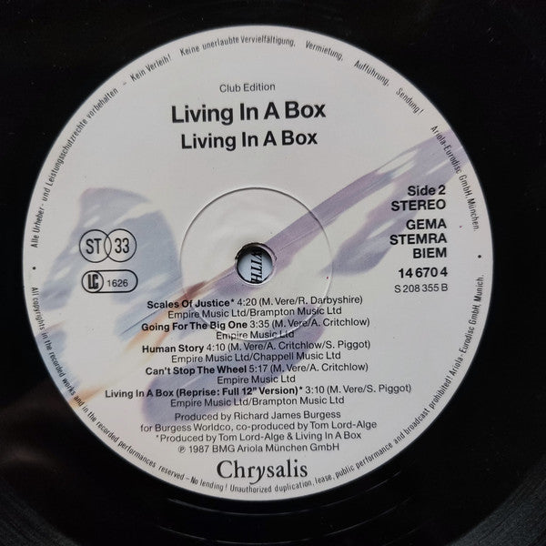 Living In A Box : Living In A Box (LP, Album, Club)