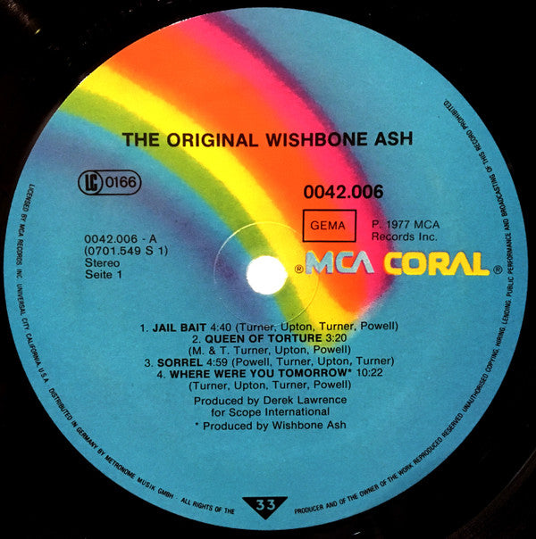 Wishbone Ash : The Original Wishbone Ash (LP, Comp, RE)