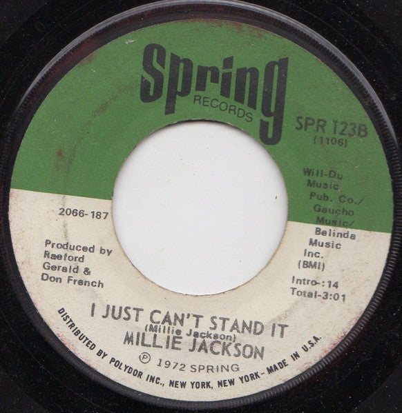 Millie Jackson : Ask Me What You Want / I Just Can't Stand It (7", Jac)