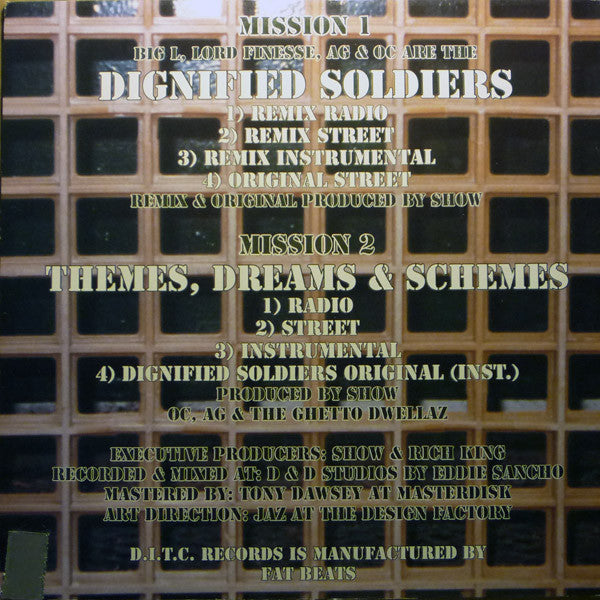 D.I.T.C. : Dignified Soldiers / Themes, Dreams & Schemes (12")