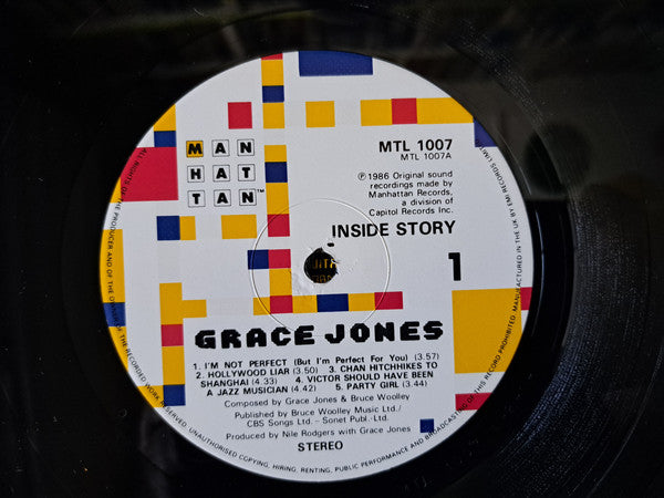 Grace Jones : Inside Story (LP, Album)