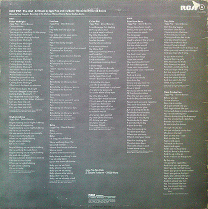 Iggy Pop : The Idiot (LP, Album)