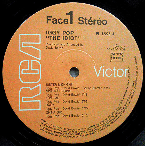 Iggy Pop : The Idiot (LP, Album)