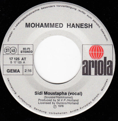 Mohammed Hanesh : Sidi Moustapha Part 1 & 2 (7", Single)