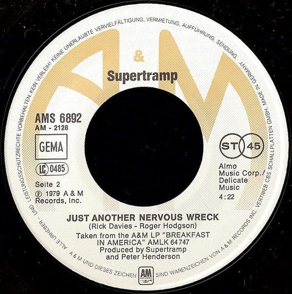 Supertramp : The Logical Song (7", Single)