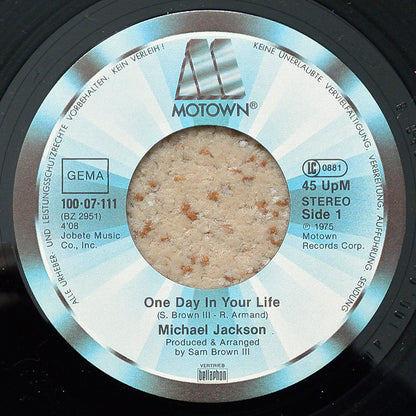 Michael Jackson : One Day In Your Life  (7", Single)