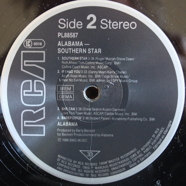 Alabama : Southern Star (LP, Album)